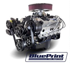 GM Small Block Compatible 400 c.i. Engine - 500 Horsepower - Deluxe Dressed with Black Pulley Kit - Multi-Port Fuel Injected